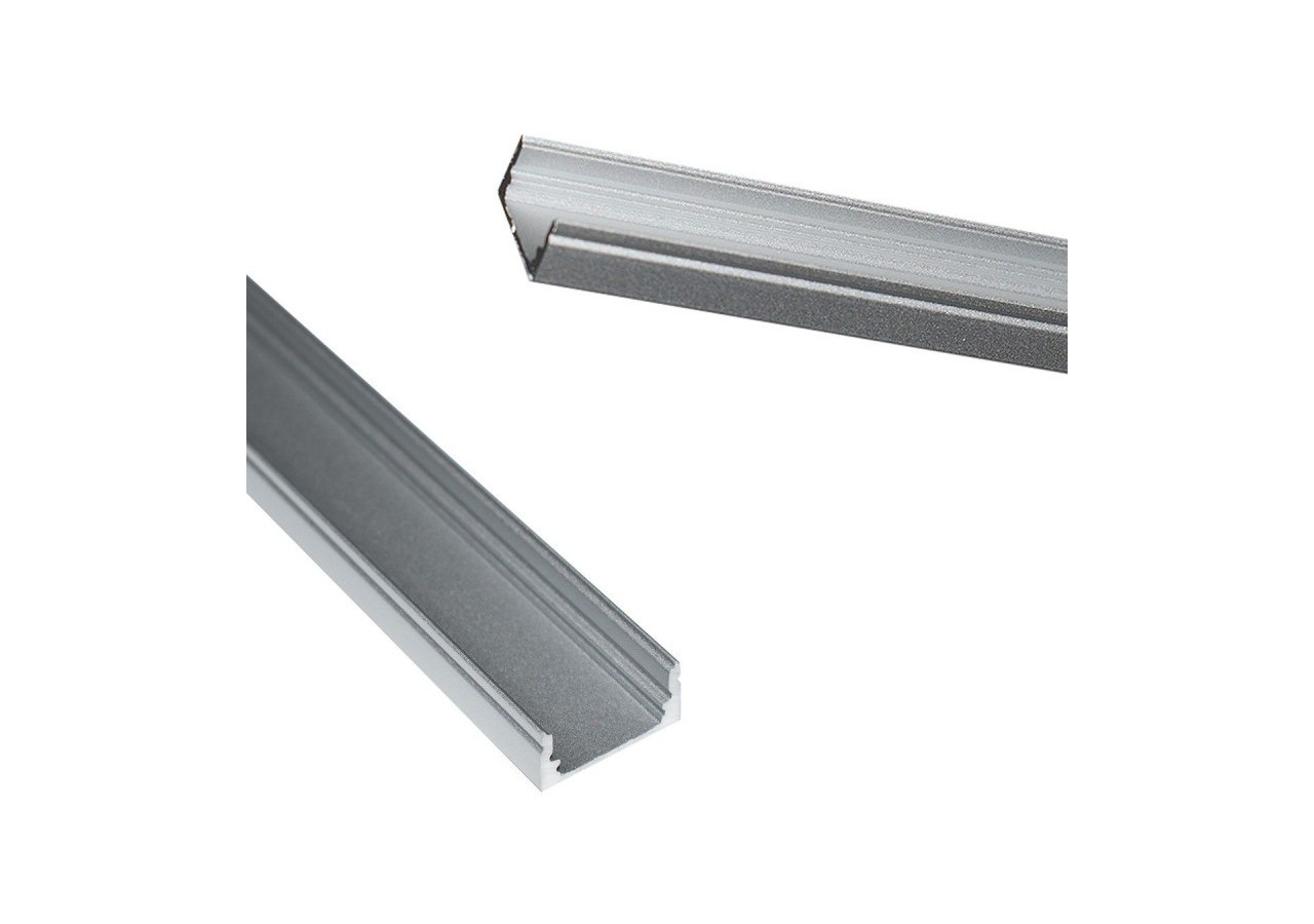 Profilé saillie en aluminium pour bande LED avec diffuseur-17x8mm-4 clips-2 embouts-2m - KPERF17X8-P - Barcelona LED