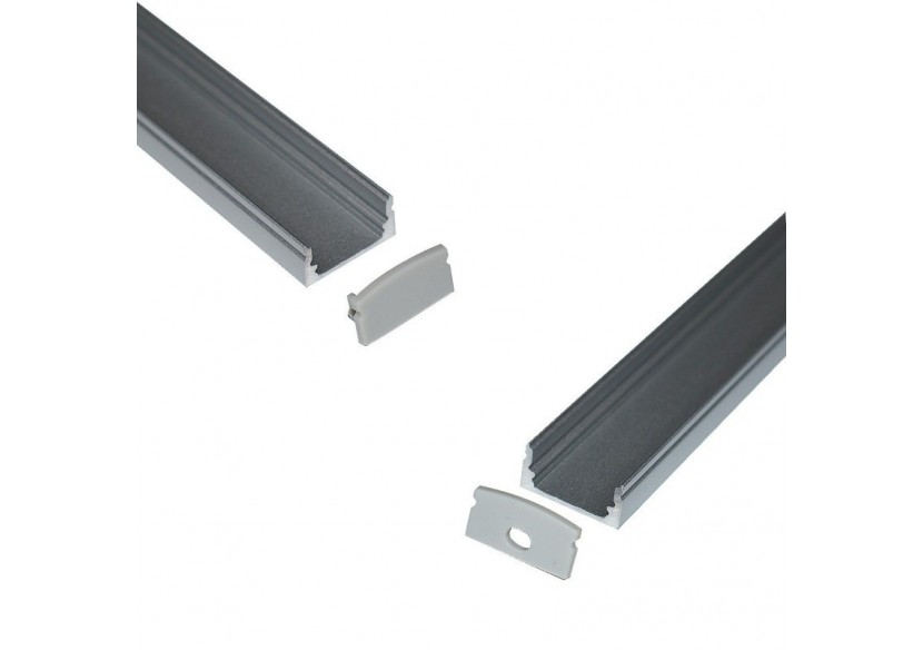 Profilé saillie en aluminium pour bande LED avec diffuseur-17x8mm-4 clips-2 embouts-2m - KPERF17X8-P - Barcelona LED Profilé saillie en aluminium pour bande LED avec diffuseur-17x8mm-4 clips-2 embouts-2m - KPERF17X8-P - Barcelona LED