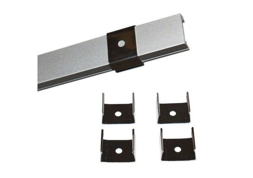 Profilé saillie en aluminium pour bande LED avec diffuseur-17x8mm-4 clips-2 embouts-2m - KPERF17X8-P - Barcelona LED Profilé saillie en aluminium pour bande LED avec diffuseur-17x8mm-4 clips-2 embouts-2m - KPERF17X8-P - Barcelona LED