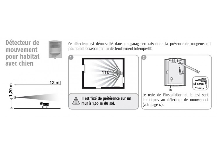 Détecteur de mouvement pour habitat avec gros chien : Confort'Mat 2