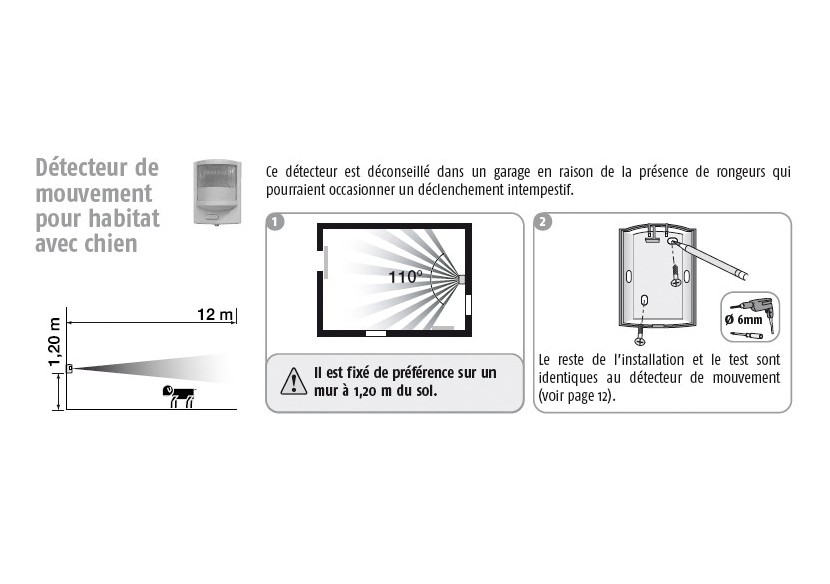 Détecteur de mouvement pour habitat avec gros chien : Confort'Mat Détecteur de mouvement pour habitat avec gros chien : Confort'Mat