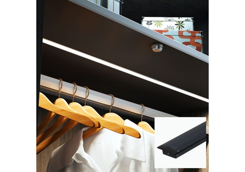 Profilé encastré en aluminium pour bande LED avec diffuseur-23x8mm-2 embouts-2m - KPERF23X8-N - Barcelona LED Profilé encastré en aluminium pour bande LED avec diffuseur-23x8mm-2 embouts-2m - KPERF23X8-N - Barcelona LED