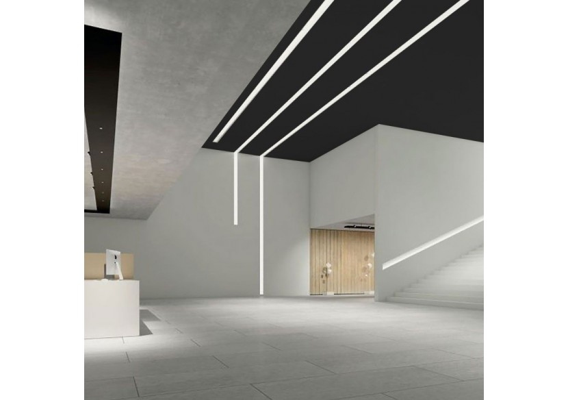 Profilé encastré en aluminium pour bande LED avec diffuseur-23x15mm-2 embouts-2m - KPERF23X15-N - Barcelona LED Profilé encastré en aluminium pour bande LED avec diffuseur-23x15mm-2 embouts-2m - KPERF23X15-N - Barcelona LED