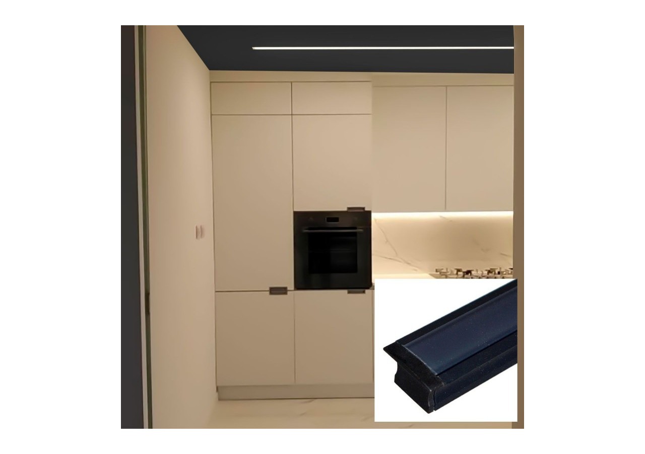Profilé encastré en aluminium pour bande LED avec diffuseur-23x15mm-2 embouts-2m - KPERF23X15-N - Barcelona LED