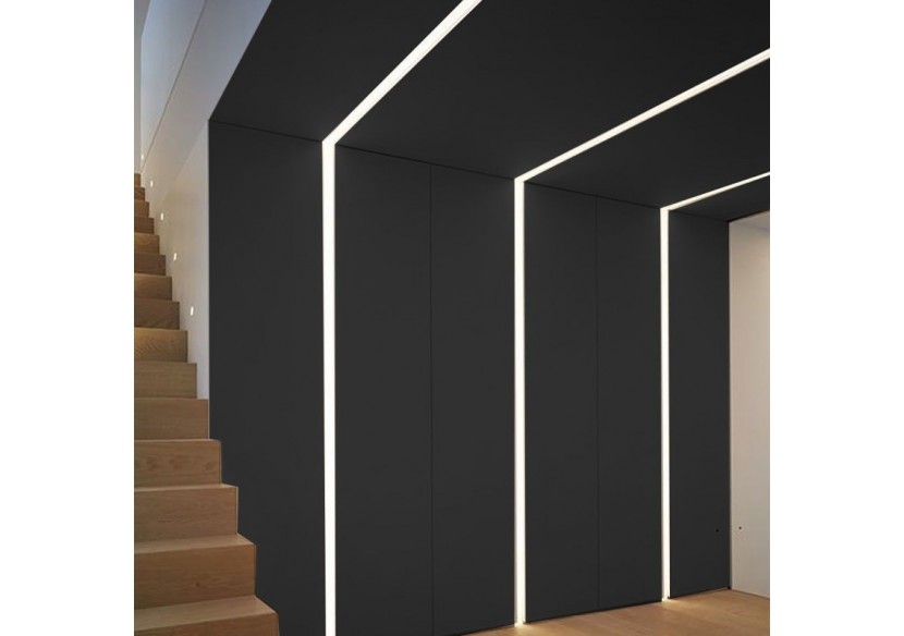 Profilé encastré en aluminium pour bande LED avec diffuseur-23x15mm-2 embouts-2m - KPERF23X15-N - Barcelona LED Profilé encastré en aluminium pour bande LED avec diffuseur-23x15mm-2 embouts-2m - KPERF23X15-N - Barcelona LED