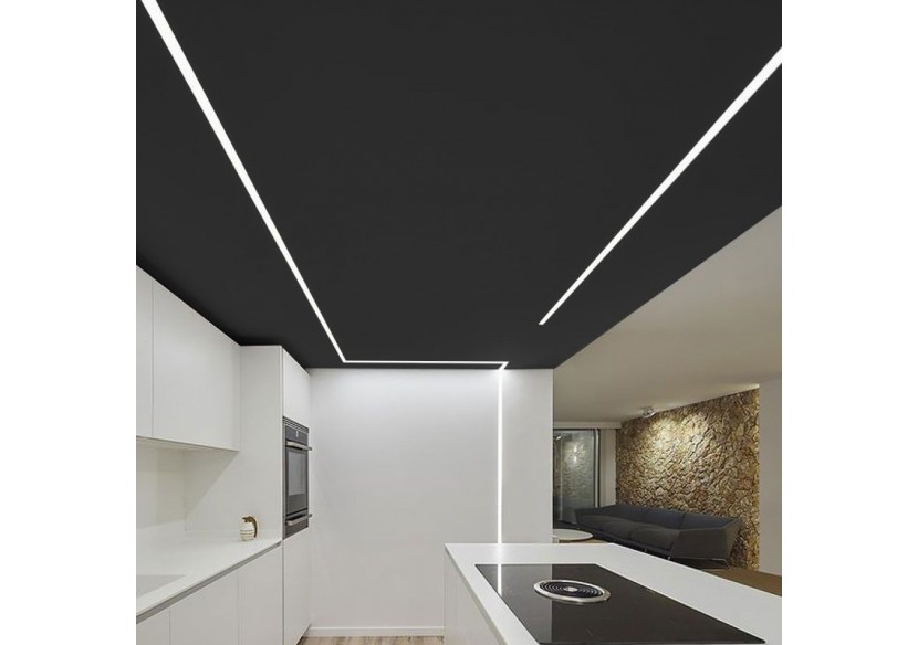 Profilé encastré en aluminium pour bande LED avec diffuseur-23x15mm-2 embouts-2m - KPERF23X15-N - Barcelona LED Profilé encastré en aluminium pour bande LED avec diffuseur-23x15mm-2 embouts-2m - KPERF23X15-N - Barcelona LED