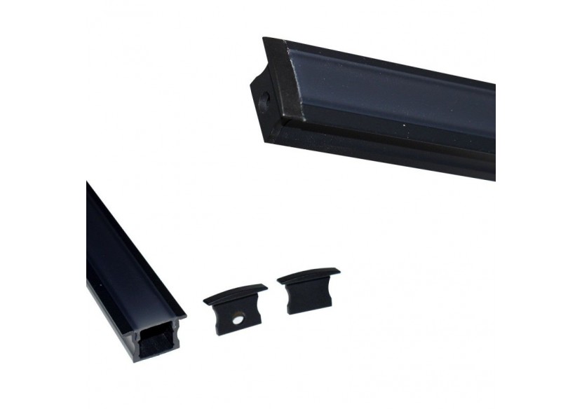 Profilé encastré en aluminium pour bande LED avec diffuseur-23x15mm-2 embouts-2m - KPERF23X15-N - Barcelona LED Profilé encastré en aluminium pour bande LED avec diffuseur-23x15mm-2 embouts-2m - KPERF23X15-N - Barcelona LED