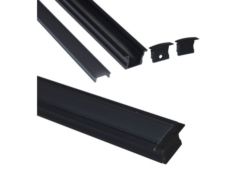 Profilé encastré en aluminium pour bande LED avec diffuseur-23x15mm-2 embouts-2m - KPERF23X15-N - Barcelona LED Profilé encastré en aluminium pour bande LED avec diffuseur-23x15mm-2 embouts-2m - KPERF23X15-N - Barcelona LED