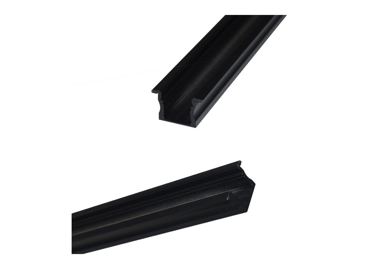 Profilé encastré en aluminium pour bande LED avec diffuseur-23x15mm-2 embouts-2m - KPERF23X15-N - Barcelona LED