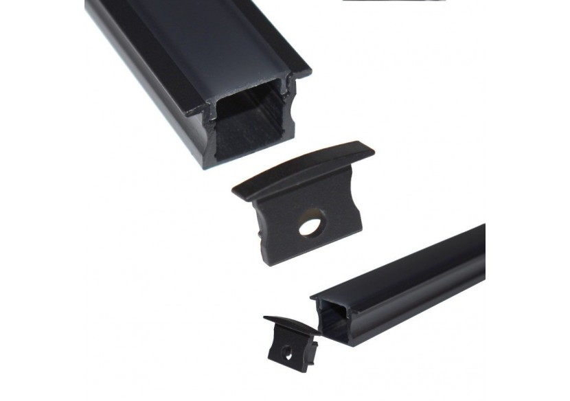 Profilé encastré en aluminium pour bande LED avec diffuseur-23x15mm-2 embouts-2m - KPERF23X15-N - Barcelona LED Profilé encastré en aluminium pour bande LED avec diffuseur-23x15mm-2 embouts-2m - KPERF23X15-N - Barcelona LED