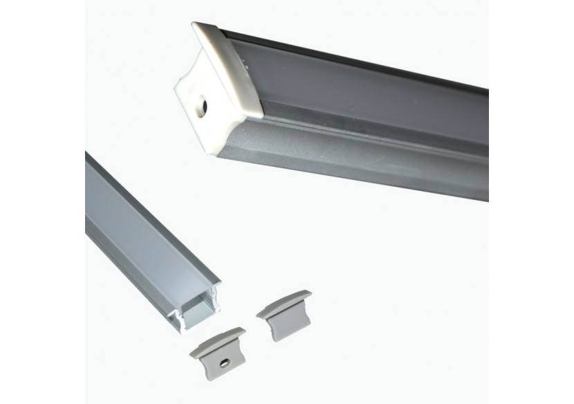 Profilé encastré en aluminium pour bande LED avec diffuseur-23x15mm-2 embouts-2m - KPERF23X15-P - Barcelona LED Profilé encastré en aluminium pour bande LED avec diffuseur-23x15mm-2 embouts-2m - KPERF23X15-P - Barcelona LED