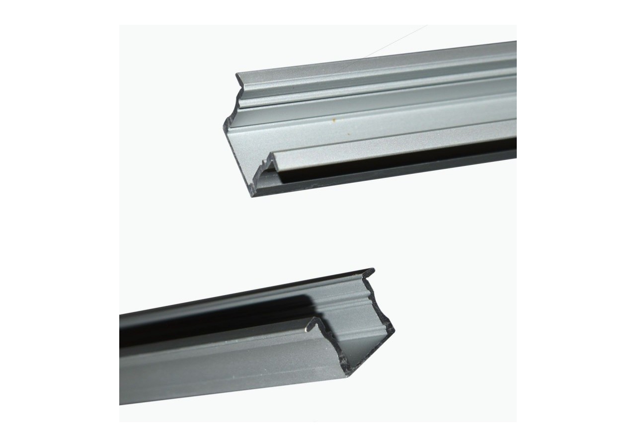 Profilé encastré en aluminium pour bande LED avec diffuseur-23x15mm-2 embouts-2m - KPERF23X15-P - Barcelona LED