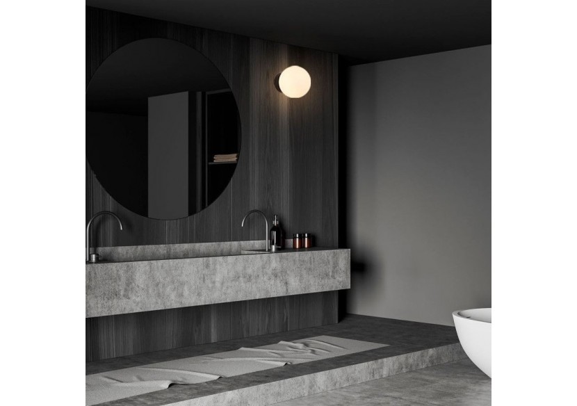 Applique murale globe en verre "AVA"-E27-IP44 - LE101-N - Barcelona LED Applique murale globe en verre "AVA"-E27-IP44 - LE101-N - Barcelona LED