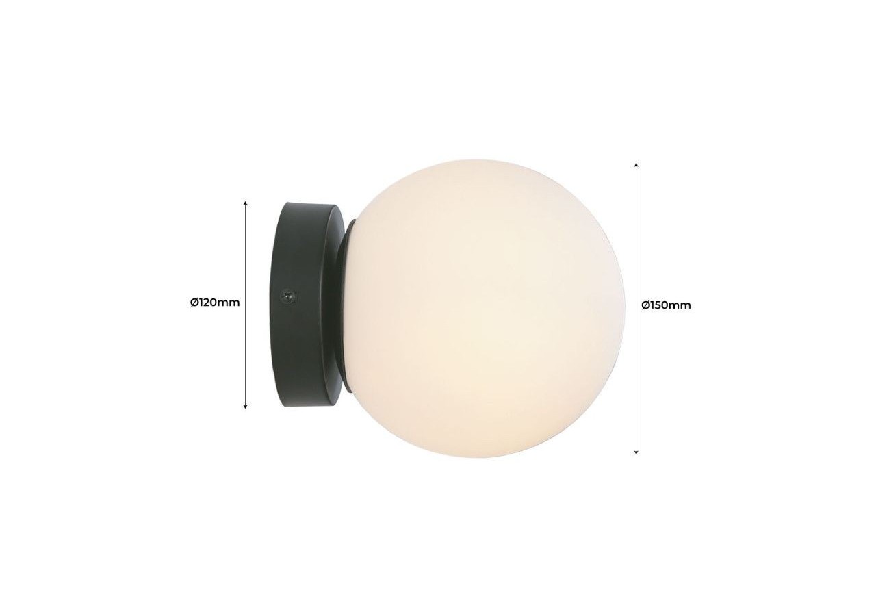 Applique murale globe en verre "AVA"-E27-IP44 - LE101-N - Barcelona LED