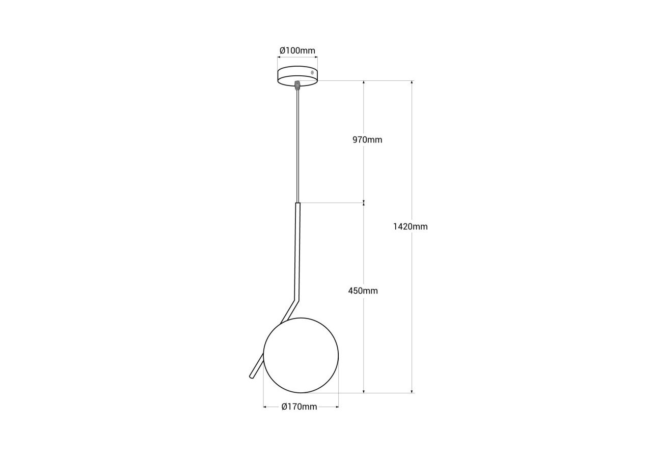 Suspension globe en verre "HERMI"-E27 - LD1006-D - Barcelona LED