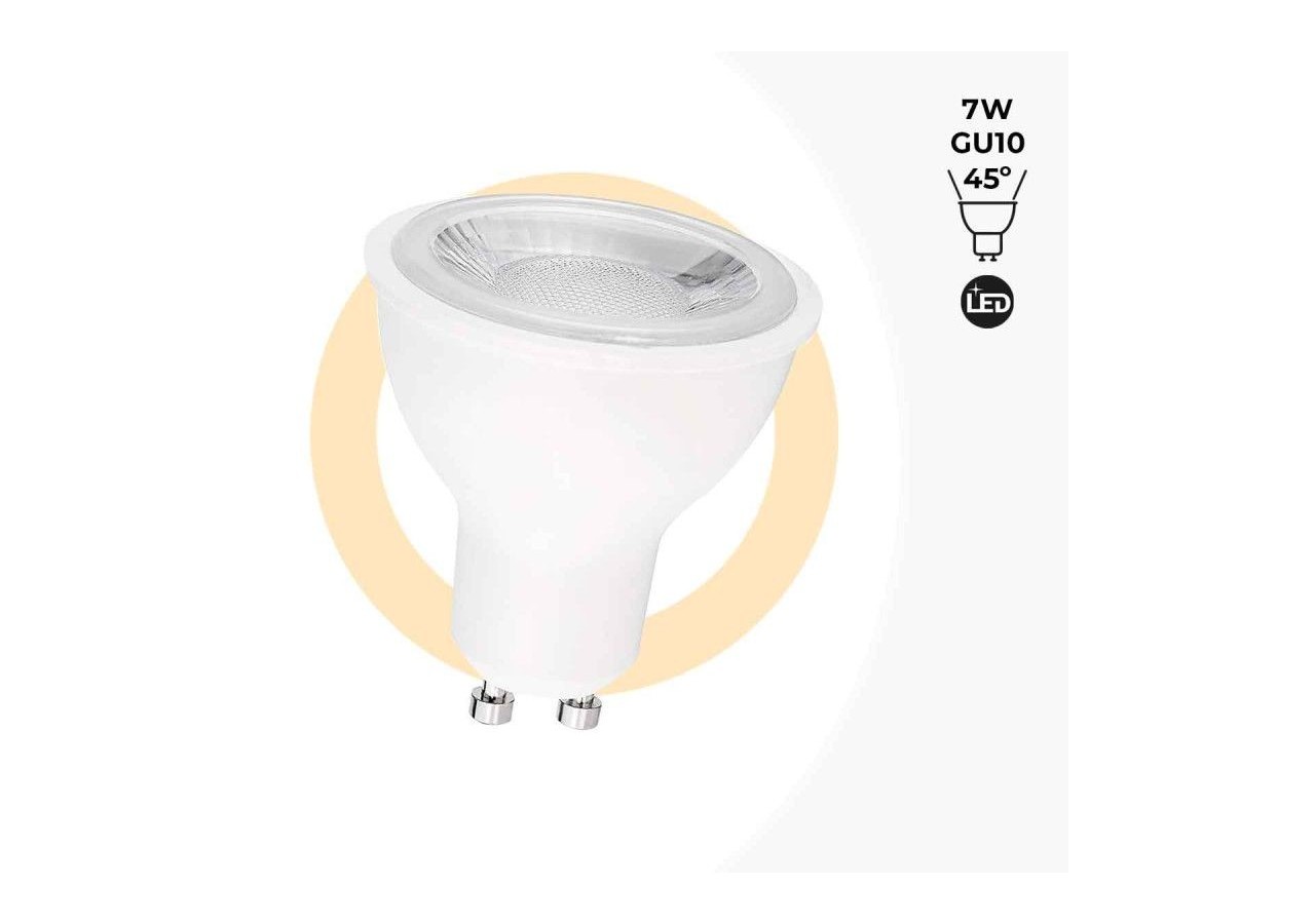Ampoule LED GU10-SMD2835-7W-diamètre 50mm-Optique à 45 degrés - BS1-PAR16GU10-45-BN - Barcelona LED
