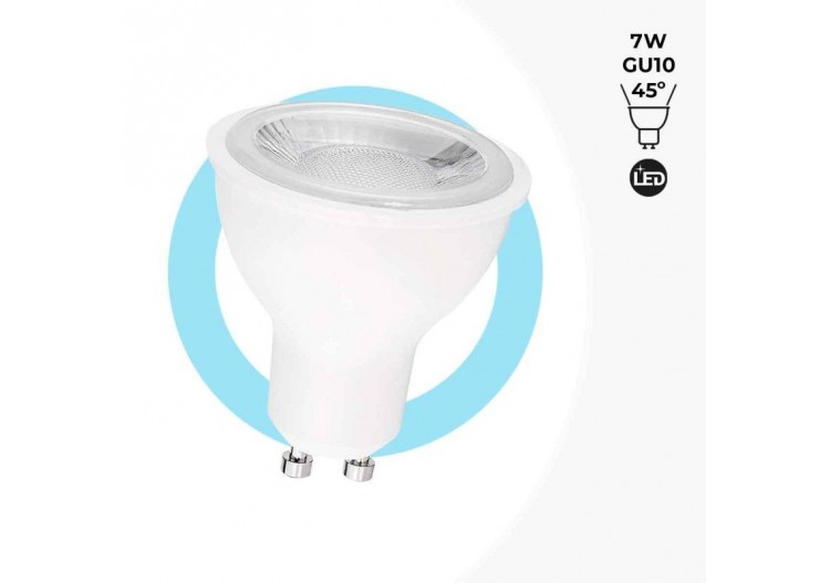 Ampoule LED GU10-SMD2835-7W-diamètre 50mm-Optique à 45 degrés - BS1-PAR16GU10-45-BF - Barcelona LED