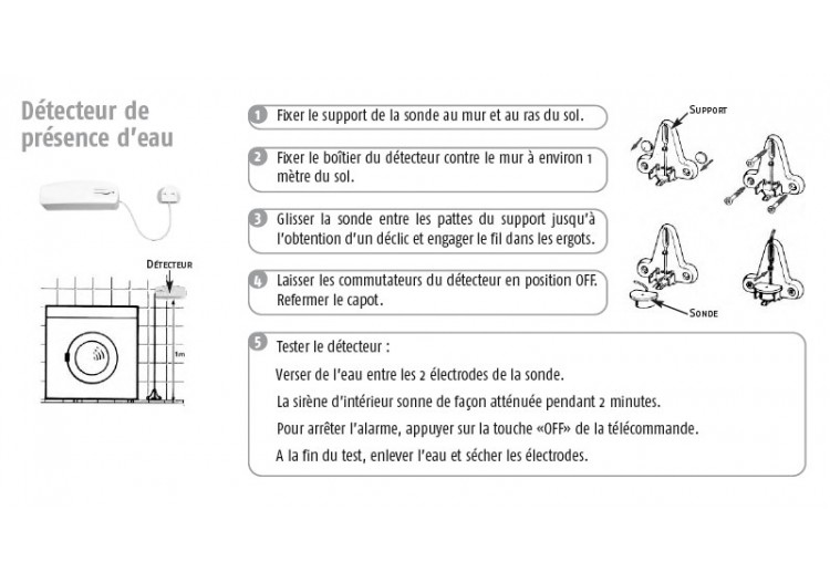 Détecteur de présence d'eau : Confort'Mat 2