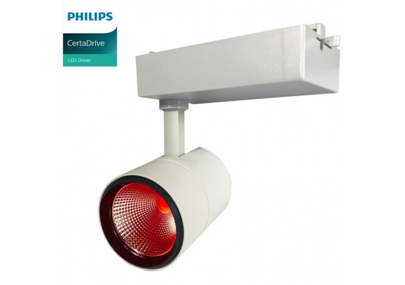 Projecteur LED sur rail monophasé spécial boucherie-Driver intégré Philips CertaDrive-LED COB-40W - B00574-B-CAR - Barcelona LED Projecteur LED sur rail monophasé spécial boucherie-Driver intégré Philips CertaDrive-LED COB-40W - B00574-B-CAR - Barcelona LED