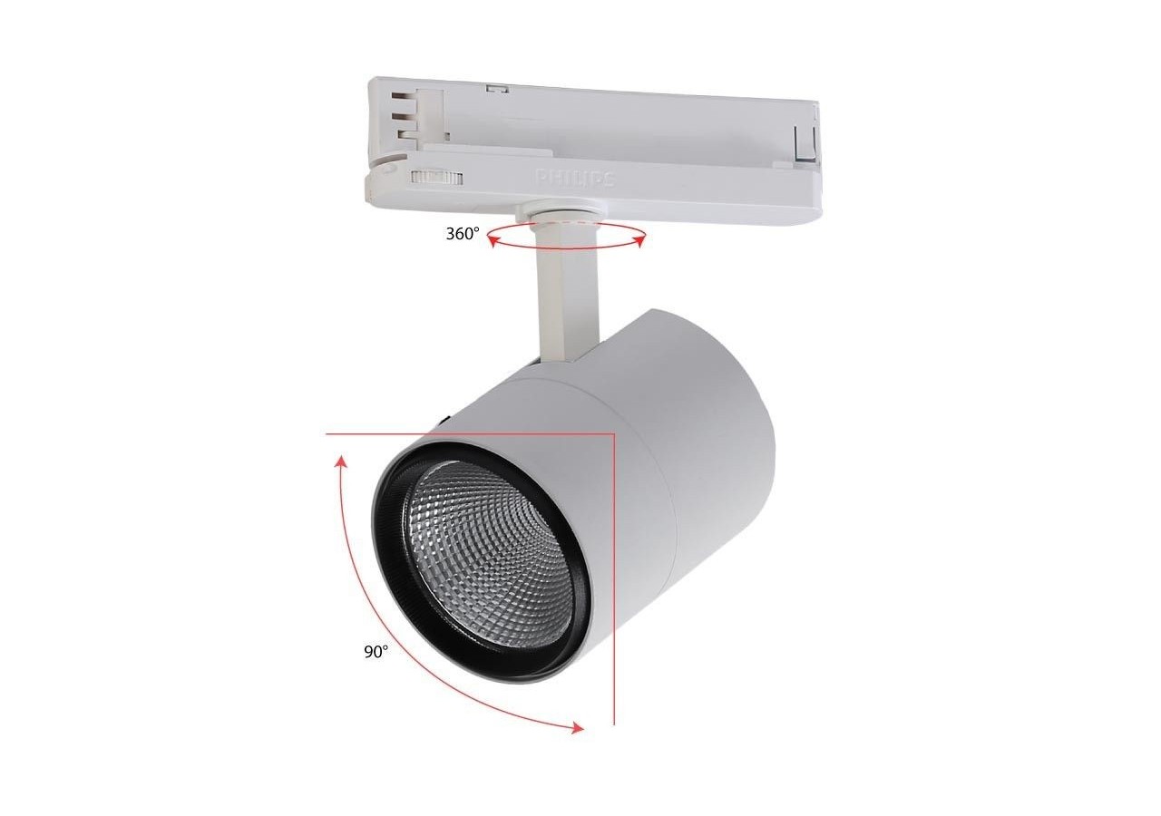 Projecteur LED sur rail triphasé spécial boucherie-Driver intégré Philips Xitanium-LED COB-40W - B00591-B-CAR - Barcelona LED