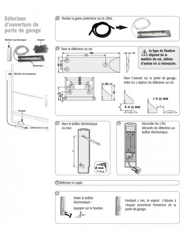 Détecteur d'ouverture pour porte de garage : Confort'Mat