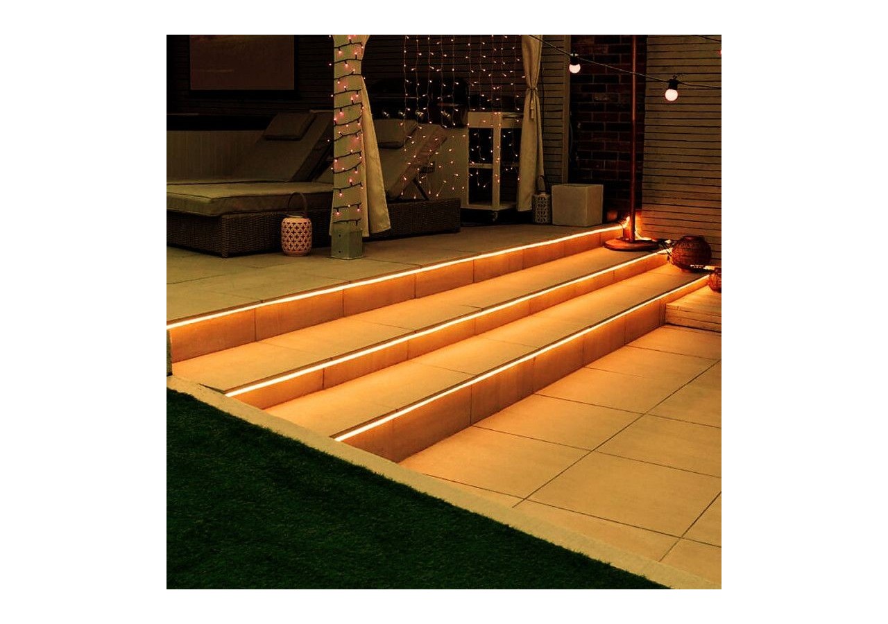 Néon LED flexible 24V/DC 4x10mm-5m-Kit complet-IP67-11W/m-À courbure latérale - N410-5M-180 - Barcelona LED