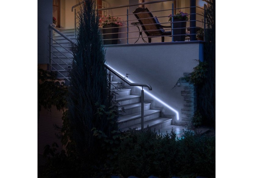 Néon LED flexible 24V/DC 4x10mm-5m-Kit complet-IP67-11W/m-À courbure latérale - N410-5M-BF - Barcelona LED