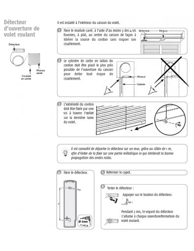 Détecteur d'ouverture de volet roulant : Confort'Mat