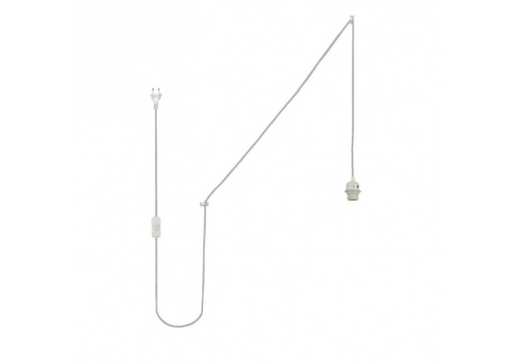 Douille E27 avec câble PVC, interrupteur et prise - K17-C-B - Barcelona LED 2