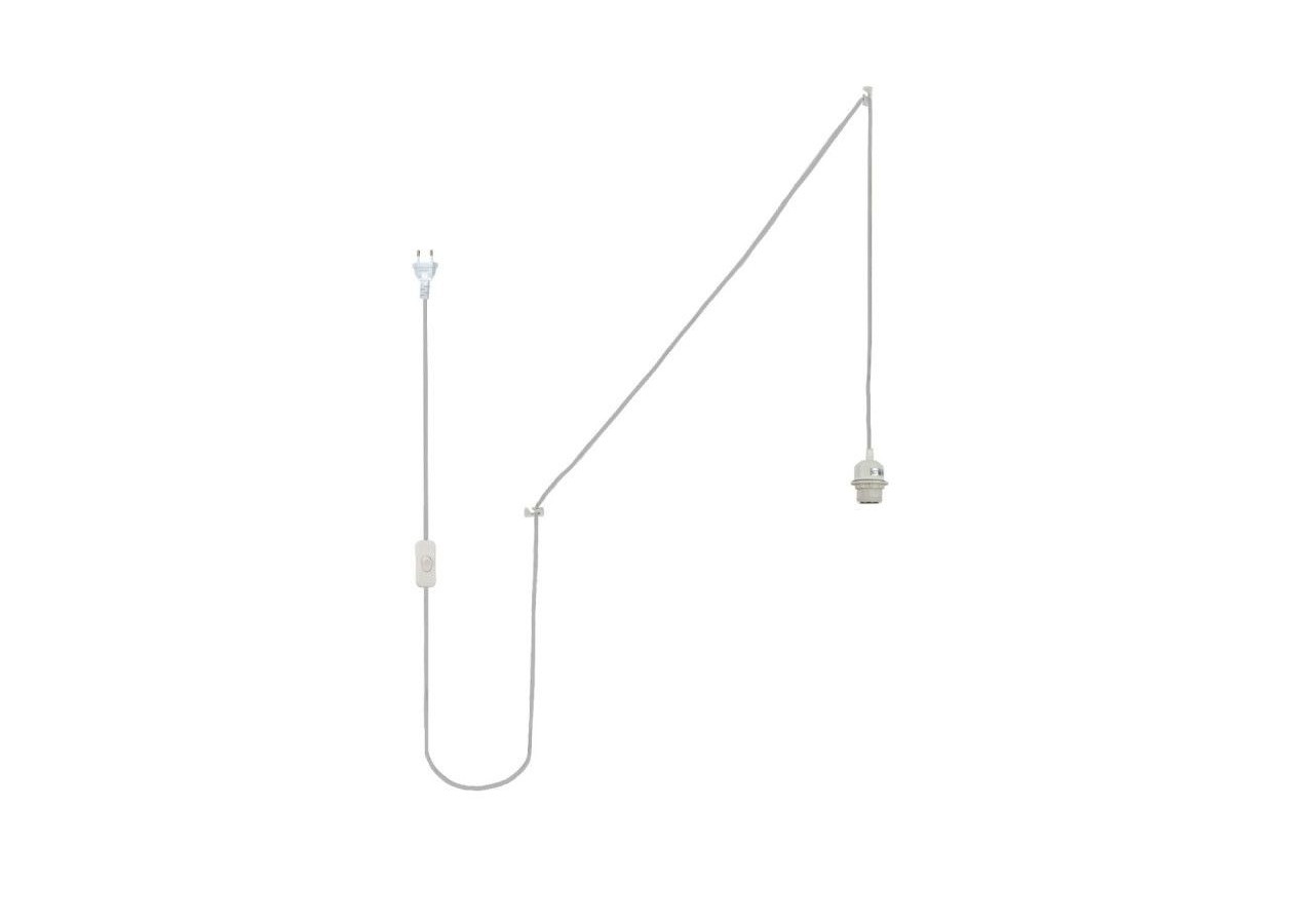 Douille E27 avec câble PVC, interrupteur et prise - K17-C-B - Barcelona LED