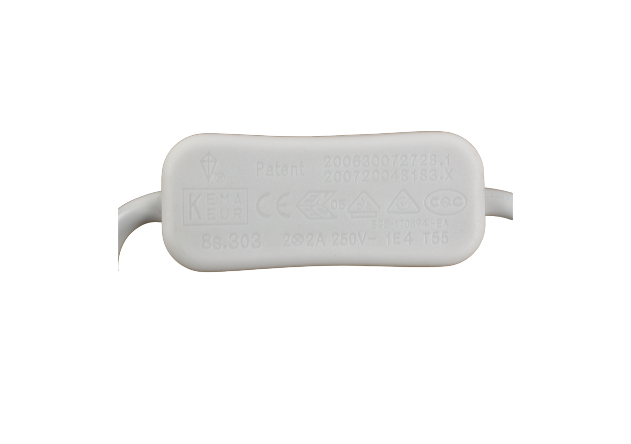 Douille E27 avec câble PVC, interrupteur et prise - K17-C-B - Barcelona LED