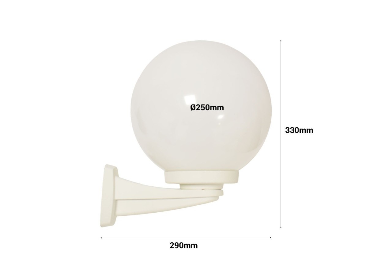 Applique murale d'extérieur sphérique FUMAGALLI "Nardo/G250"-E27 - G26.240.000.WYE27 - Barcelona LED