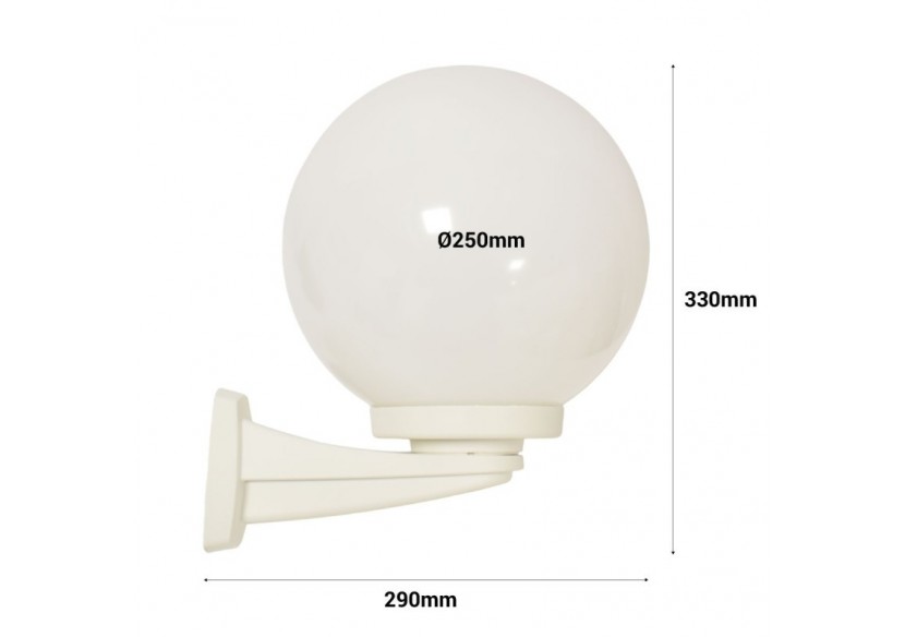 Applique murale d'extérieur sphérique FUMAGALLI "Nardo/G250"-E27 - G26.240.000.WYE27 - Barcelona LED