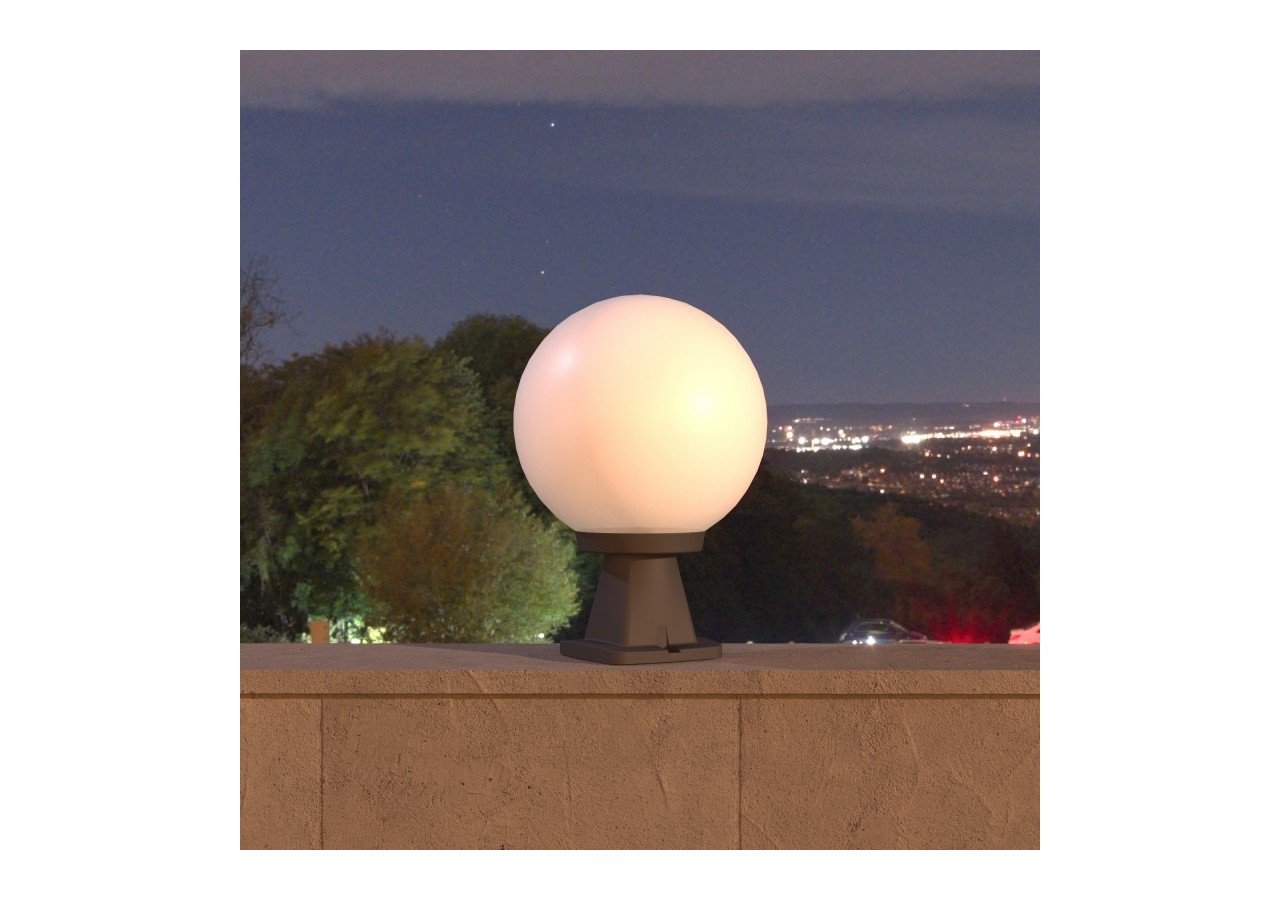 Lanterne sur pied extérieure à sphère opale FUMAGALLI "Disma/G250"-E27 - G26.114.000.AYE27 - Barcelona LED