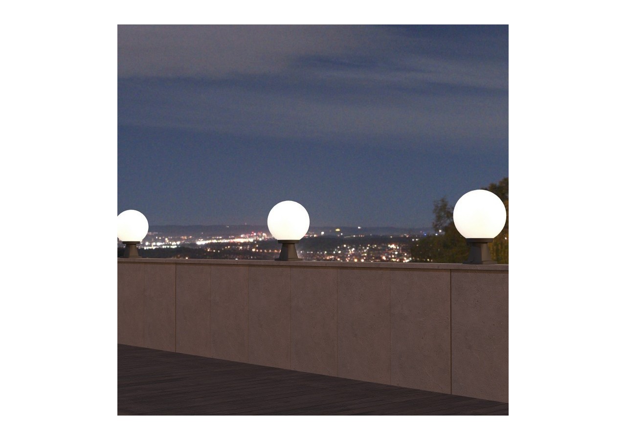 Lanterne sur pied extérieure à sphère opale FUMAGALLI "Disma/G250"-E27 - G26.114.000.AYE27 - Barcelona LED