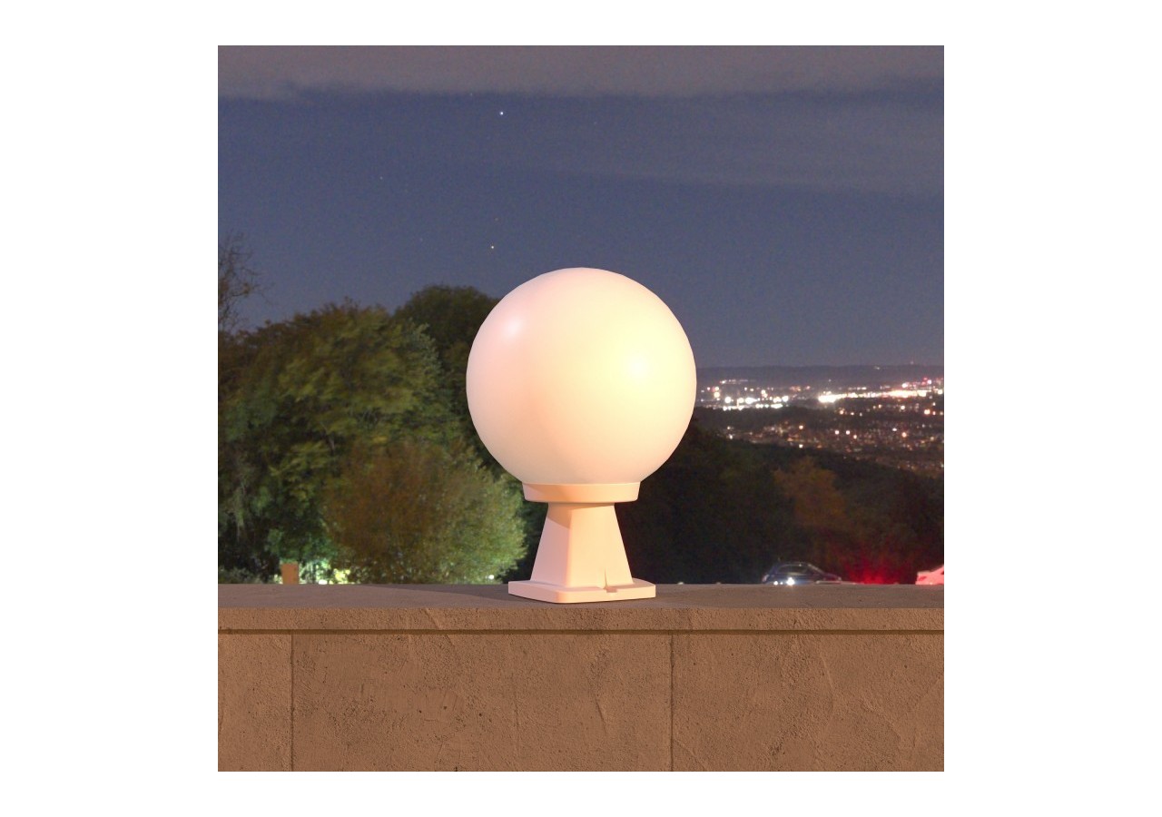 Lanterne sur pied extérieure à sphère opale FUMAGALLI "Disma/G250"-E27 - G26.114.000.WYE27 - Barcelona LED