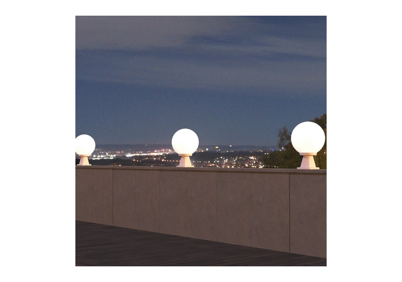 Lanterne sur pied extérieure à sphère opale FUMAGALLI "Disma/G250"-E27 - G26.114.000.WYE27 - Barcelona LED