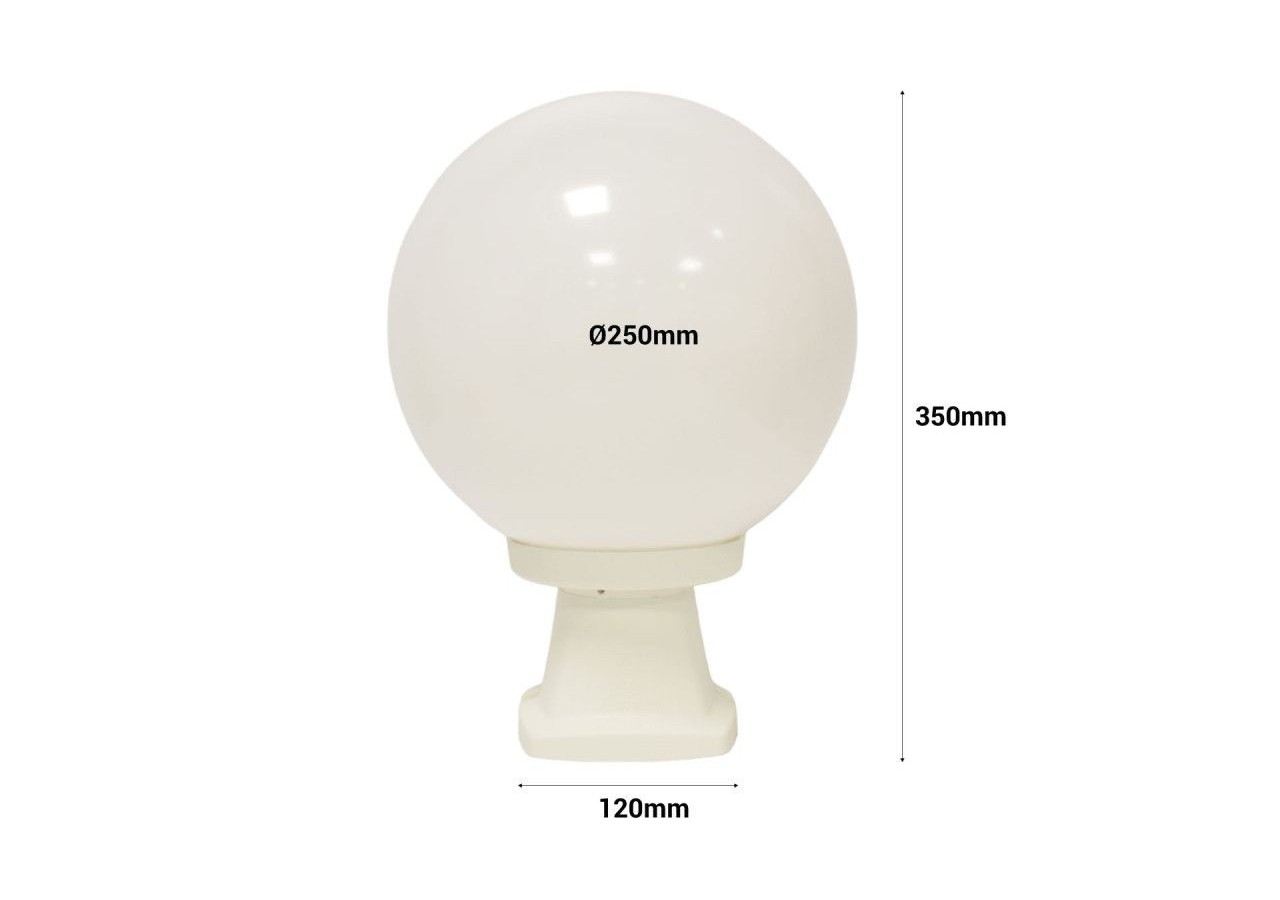 Lanterne sur pied extérieure à sphère opale FUMAGALLI "Disma/G250"-E27 - G26.114.000.WYE27 - Barcelona LED