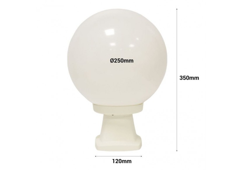 Lanterne sur pied extérieure à sphère opale FUMAGALLI "Disma/G250"-E27 - G26.114.000.WYE27 - Barcelona LED
