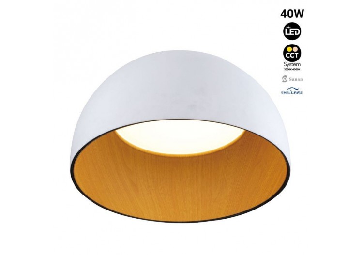 Plafonnier LED "Gina"-Effet bois-CCT 3000K-4000K-40W - LN1623-B-CCT - Barcelona LED