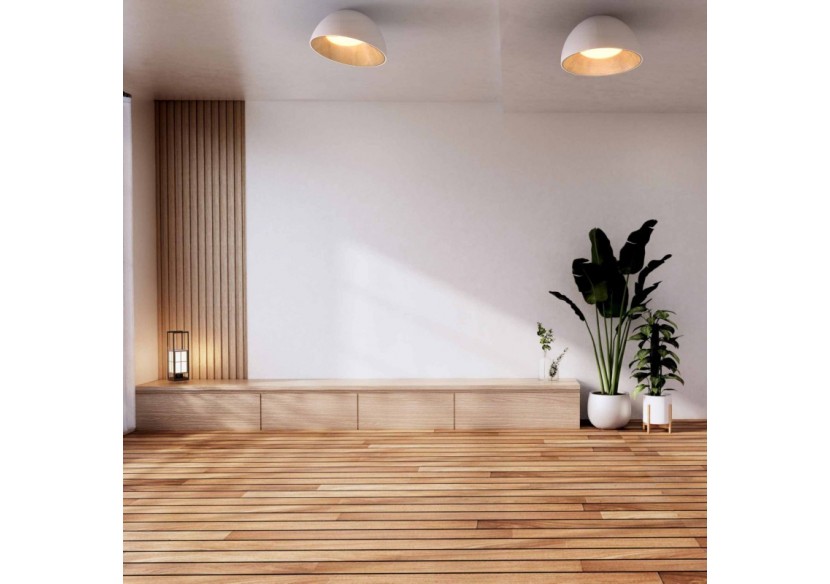 Plafonnier LED incliné "Mulen"-Effet bois-CCT 3000K-4000K-40W - LN1624-B-CCT - Barcelona LED Plafonnier LED incliné "Mulen"-Effet bois-CCT 3000K-4000K-40W - LN1624-B-CCT - Barcelona LED