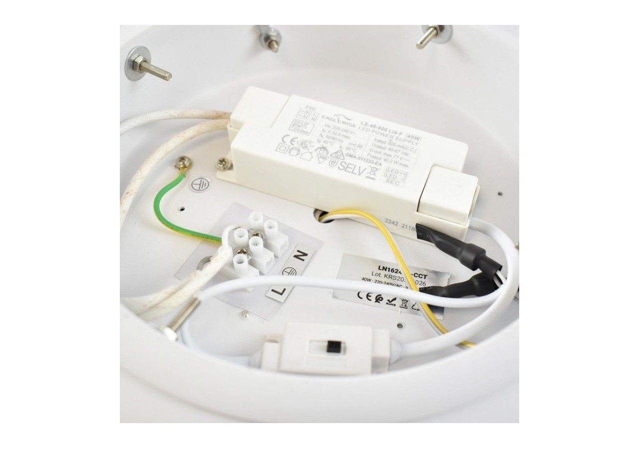 Plafonnier LED incliné "Mulen"-Effet bois-CCT 3000K-4000K-40W - LN1624-B-CCT - Barcelona LED