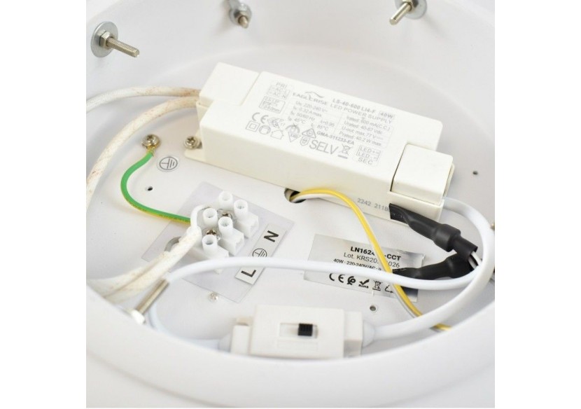 Plafonnier LED incliné "Mulen"-Effet bois-CCT 3000K-4000K-40W - LN1624-B-CCT - Barcelona LED Plafonnier LED incliné "Mulen"-Effet bois-CCT 3000K-4000K-40W - LN1624-B-CCT - Barcelona LED