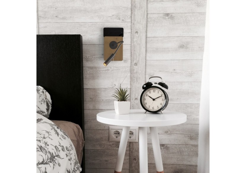 Applique liseuse flexible avec port USB "LONDON USB"-Puce CREE-3W - LN1511-USB-N - Barcelona LED Applique liseuse flexible avec port USB "LONDON USB"-Puce CREE-3W - LN1511-USB-N - Barcelona LED