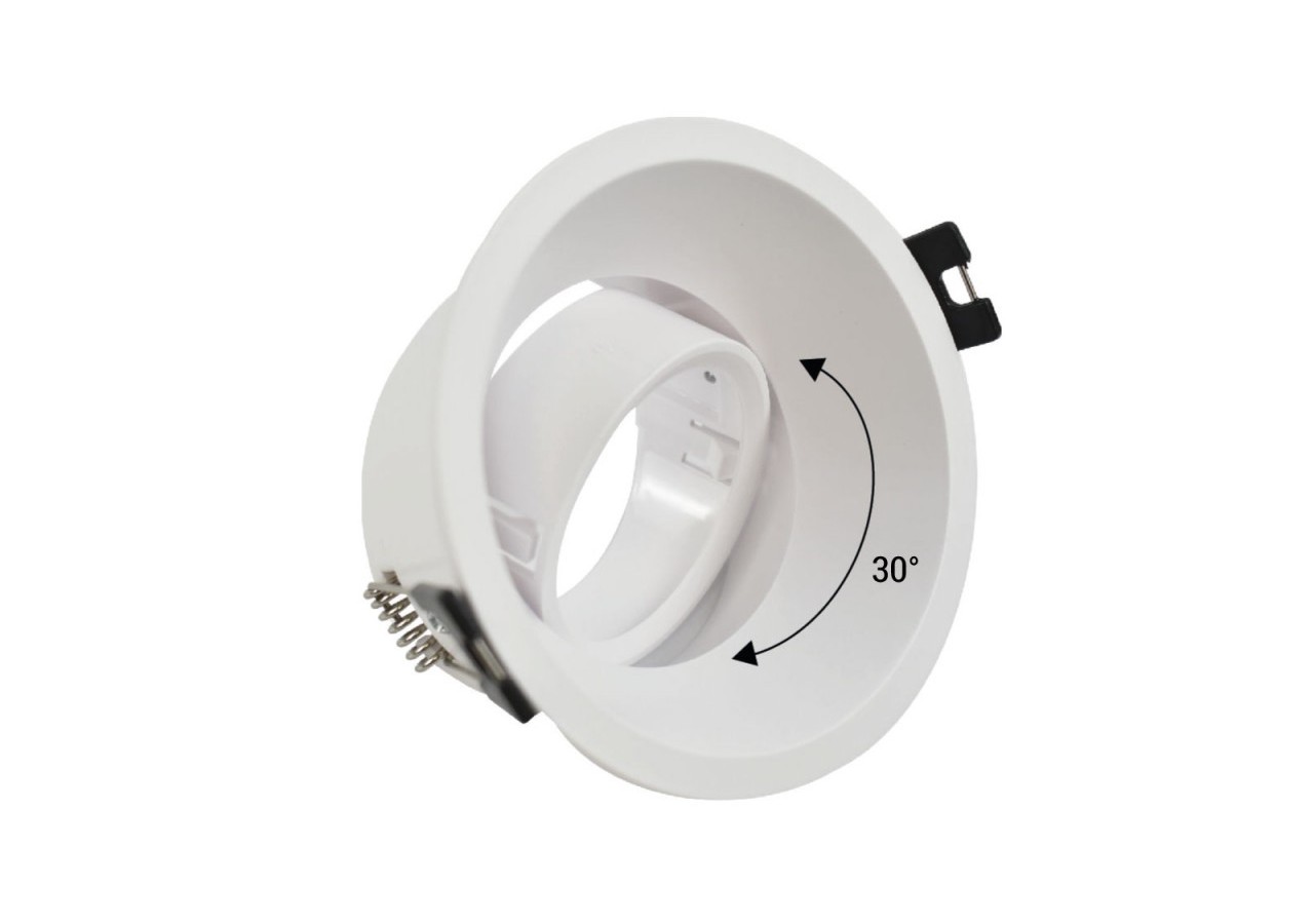 Support spot rond pour ampoule GU10 / MR16-Coupe diamètre 85 mm-Faible UGR - B994-B - Barcelona LED