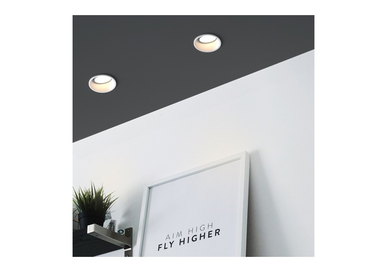 Support spot rond pour ampoule GU10 / MR16-Coupe diamètre 85 mm-Faible UGR - B994-B - Barcelona LED