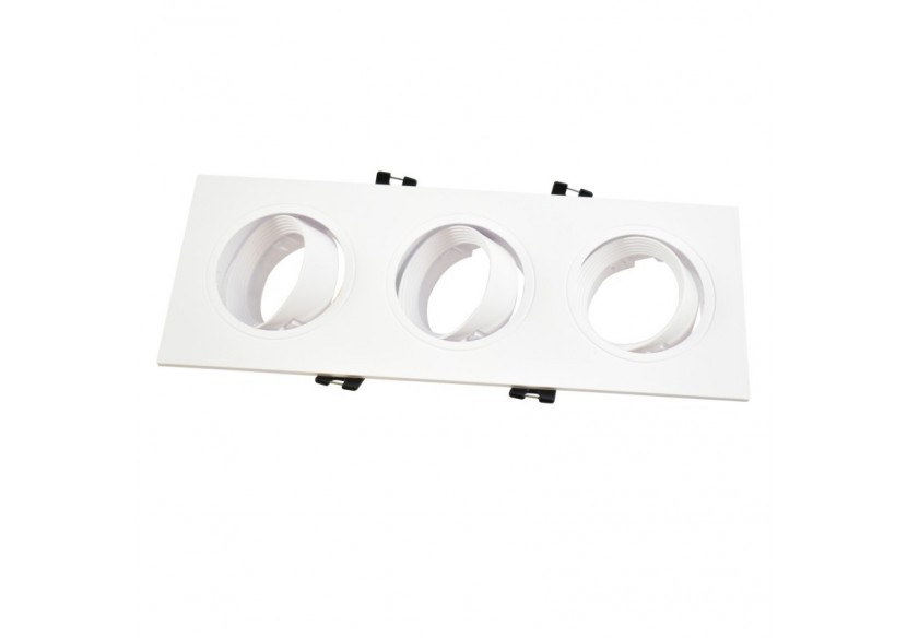 Support de spot triple orientable pour ampoules GU10/MR16-Coupe 75 x 235 mm - B996-B - Barcelona LED Support de spot triple orientable pour ampoules GU10/MR16-Coupe 75 x 235 mm - B996-B - Barcelona LED