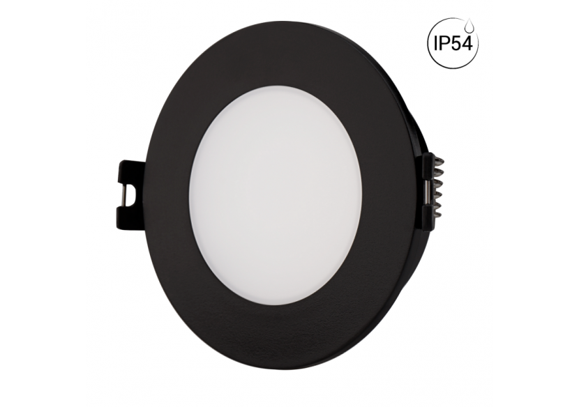 Collerette downlight étanche ronde pour ampoule GU10 / MR16-Diffuseur opale-Coupe diamètre 75-80 mm - B999-R-N - Barcelona LED Collerette downlight étanche ronde pour ampoule GU10 / MR16-Diffuseur opale-Coupe diamètre 75-80 mm - B999-R-N - Barcelona LED