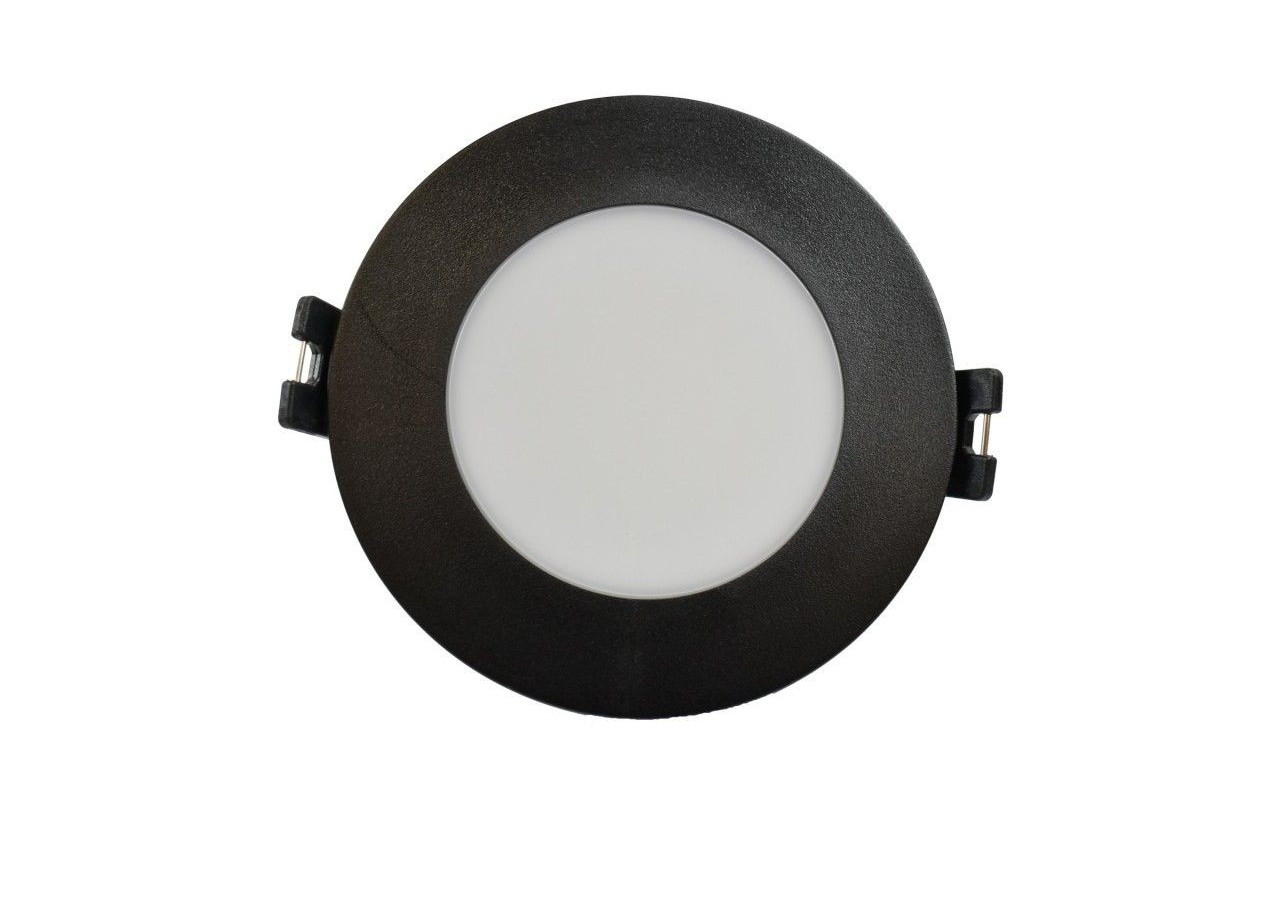 Collerette downlight étanche ronde pour ampoule GU10 / MR16-Diffuseur opale-Coupe diamètre 75-80 mm - B999-R-N - Barcelona LED