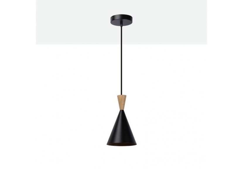 Suspension scandinave en métal et bois "Exan" - LN3012-N - Barcelona LED Suspension scandinave en métal et bois "Exan" - LN3012-N - Barcelona LED